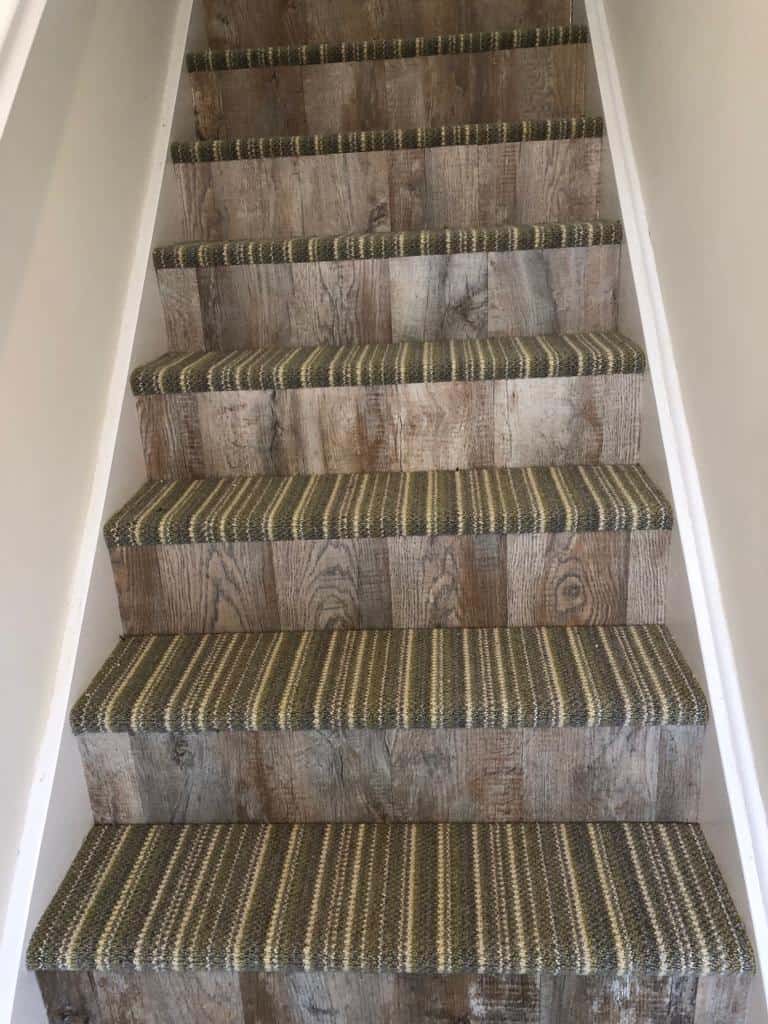 Stair carpet laminate risers 