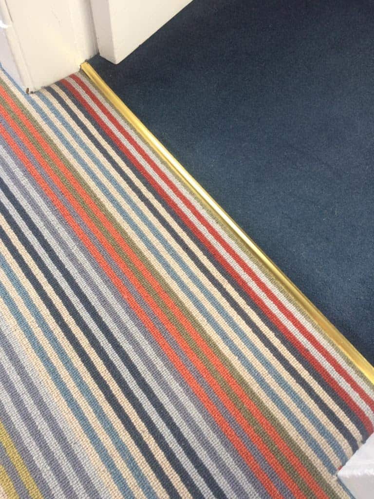 striped wool carpet for bedroom flooring and landing